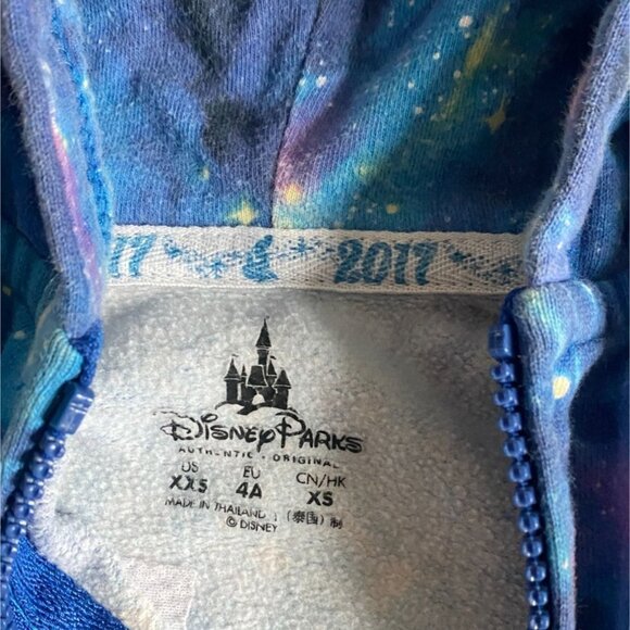 Disney Parks Childrens Galaxy Full Zip '2017' Hoodie/Sweatshirt-Blue-XXS-GUC - Picture 7 of 9
